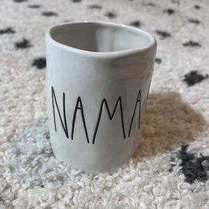 Rae Dunn “Namaste” White Ceramic Mug with Black Lettering